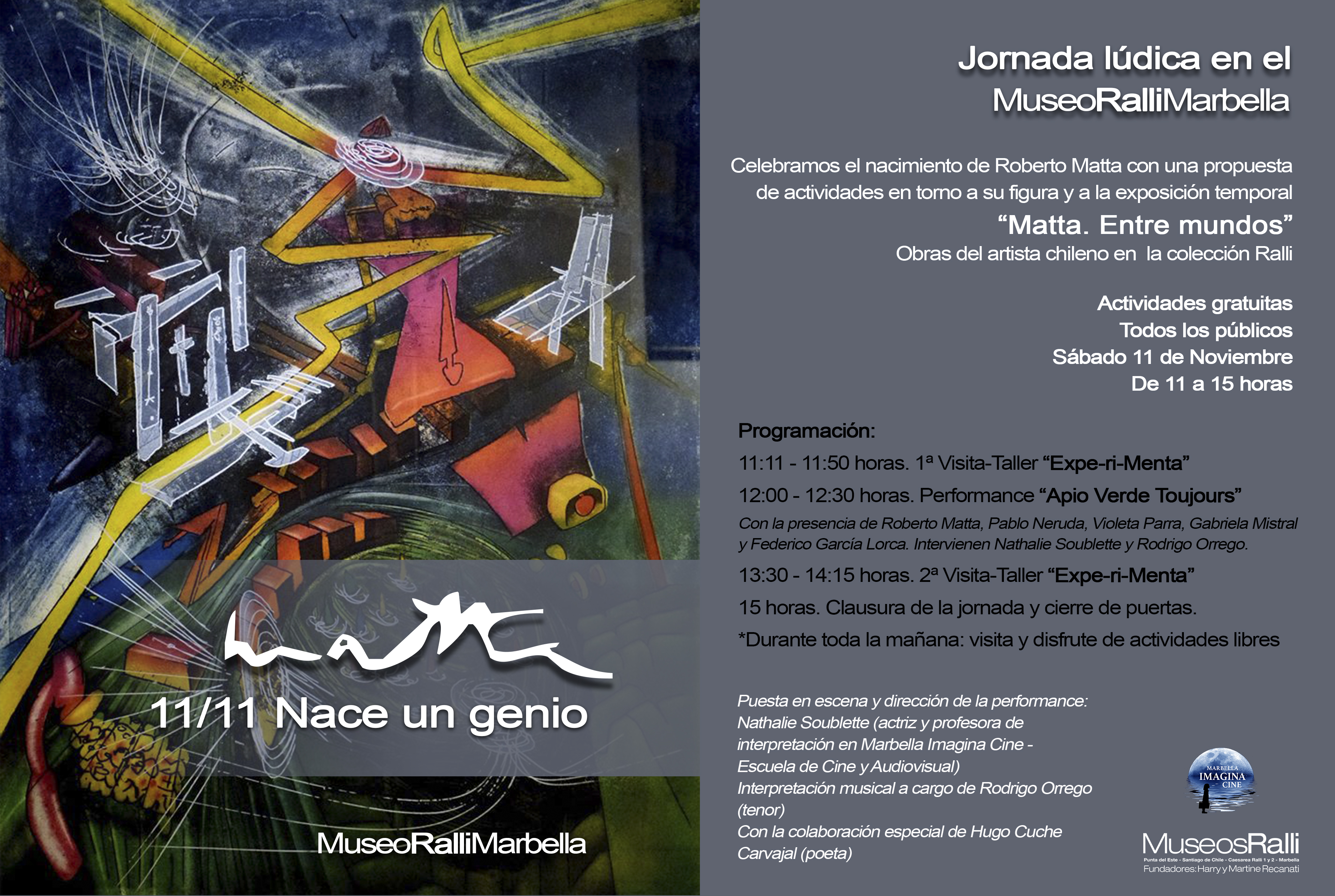 Invitation to an exhibition at the Marbella Museum on the anniversary of Roberto Matta's birth Invitation to an exhibition at the Marbella Museum on the anniversary of Roberto Matta's birth