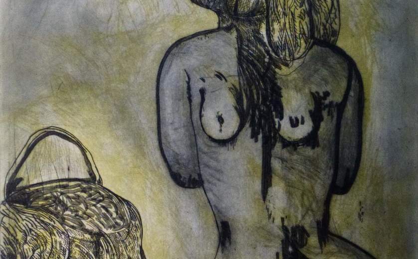 Image of an artistic painting by the Mexican artist JOSE LUIS CUEVAS